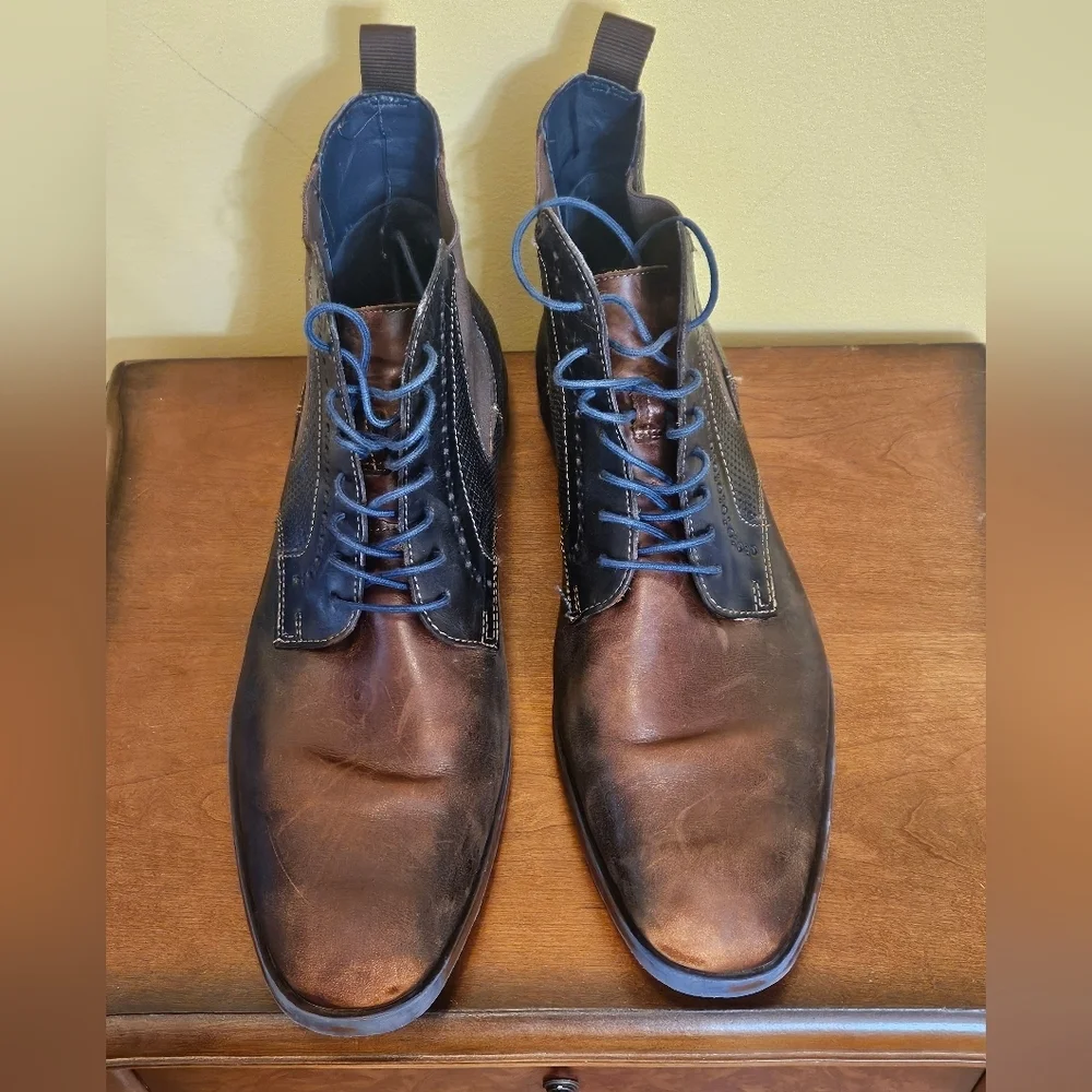 Stacy Adams Men's Rupert Plain Toe Lace And Gore Boot size 11